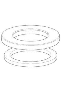 Hansa Rosette d: 55 mm (chrom) komplett