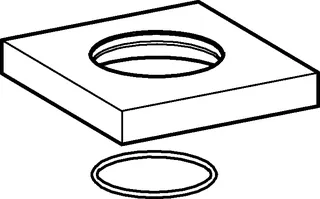 Hansa Rosette 75 x 75 mm komplett