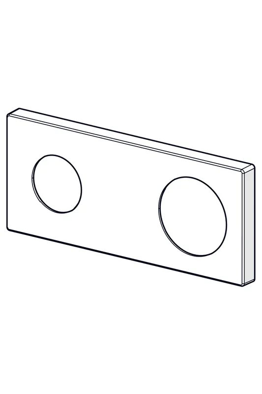 Hansa Rosette (chrom) 175 x 75 mm (chrom)