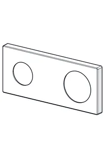 Hansa Rosette (chrom) 175 x 75 mm (chrom)