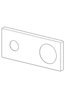 Hansa Rosette (chrom) 175 x 75 mm zu Matrix