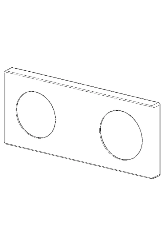 Hansa Rosette 175 x 75 mm (chrom)