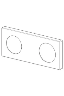 Hansa Rosette 175 x 75 mm (chrom)