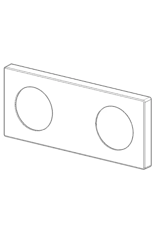 Hansa Rosette 175 x 75 mm (chrom) zu Matrix