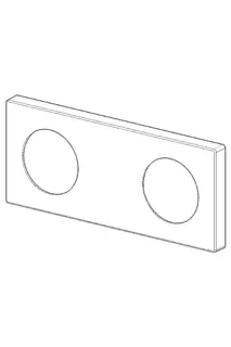 Hansa Rosette 175 x 75 mm (chrom) zu Matrix