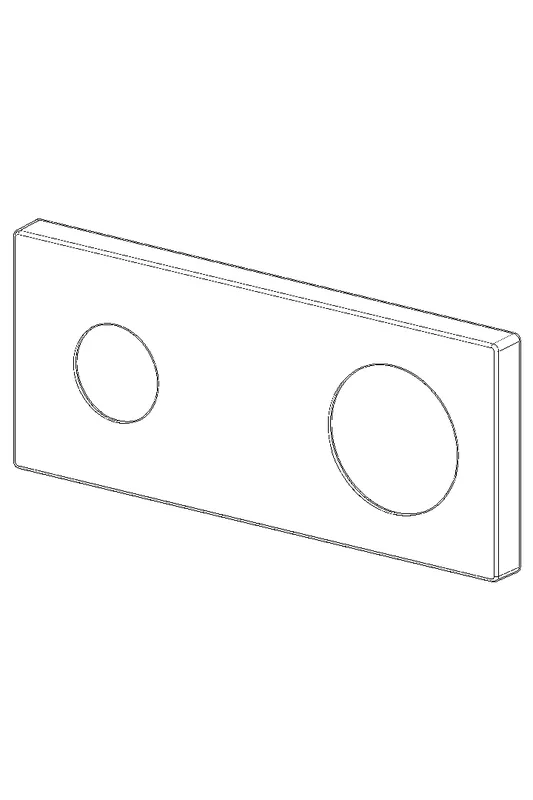 Hansa Rosette (chrom) 175 x 75 mm