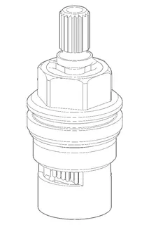 Hansa Keramik-Oberteil DN15 180 Gr rechts
