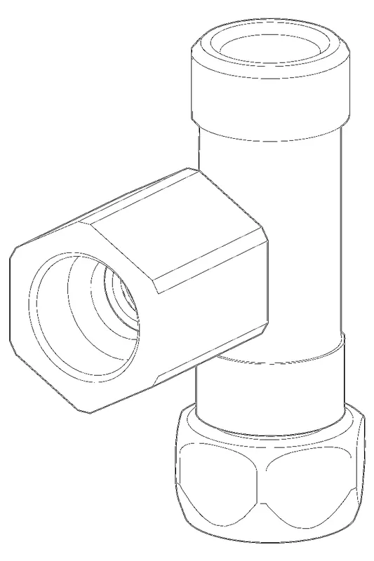 Hansa T-Stück komplett, Niederdruck M 14 x 1 Polo