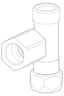 Hansa T-Stück komplett, Niederdruck M 14 x 1 Polo