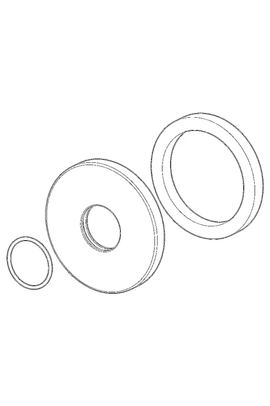 Hansa Rosette komplett d: 75 mm (chrom)