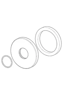 Hansa Rosette komplett d: 75 mm (chrom)