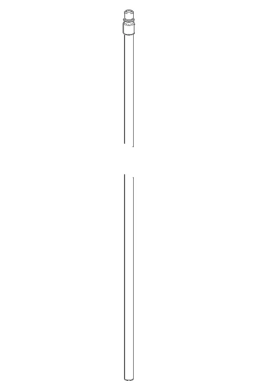 Hansa Anschlussrohr M8 x 1, 560 mm (chrom)
