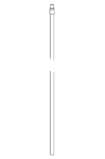 Hansa Anschlussrohr M8 x 1, 560 mm (chrom)