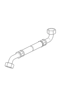 Hansa Druckschlauch mit 90° Bogen 995 mm