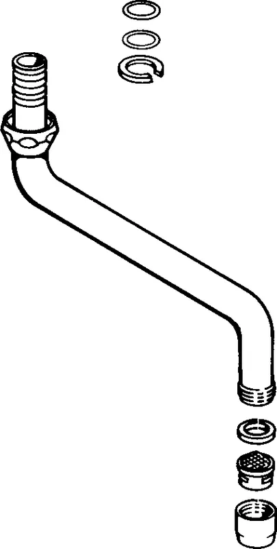 Hansa Auslauf 200 mm (chrom)