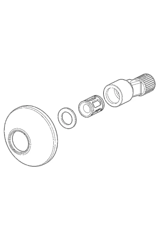 Hansa S-Anschluss mit Schalldämpfer (chrom)