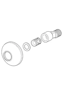 Hansa S-Anschluss mit Schalldämpfer (chrom)