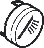 Hansgrohe Druckknopf Symbol Handbrause schwarz
