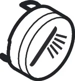 Hansgrohe Druckknopf Symbol Handbrause schwarz