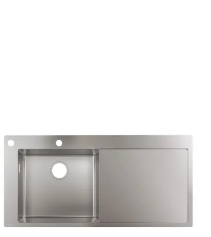 Hansgrohe Einbauspüle 450, mit Abtropffläche rechts,S718-F450 edelstahl