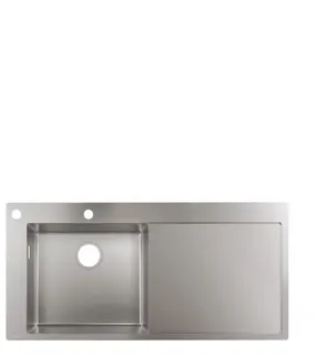 Hansgrohe Einbauspüle 450, mit Abtropffläche rechts,S718-F450 edelstahl
