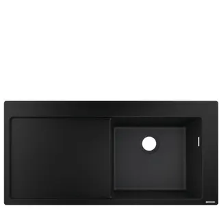 Hansgrohe Einbauspüle 450, mit Abtropffläche links, S514-F450 Graphitschwarz
