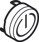 Hansgrohe Druckknopf Symbol ON/OFF schwarz