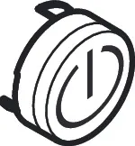 Hansgrohe Druckknopf Symbol ON/OFF schwarz