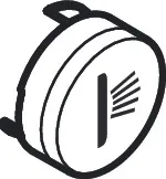 Hansgrohe Durckknopf Symbol Seitenbrause weiß