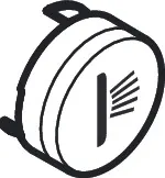 Hansgrohe Durckknopf Symbol Seitenbrause weiß