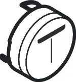 Hansgrohe Druckknopf Symbol Mono weiß