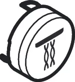 Hansgrohe Druckknopf Symbol Whirl weiß