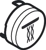 Hansgrohe Druckknopf Symbol Whirl schwarz