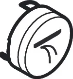 Hansgrohe Druckknopf Symbol Schwallbrause schwarz