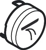 Hansgrohe Druckknopf Symbol Schwallbrause schwarz