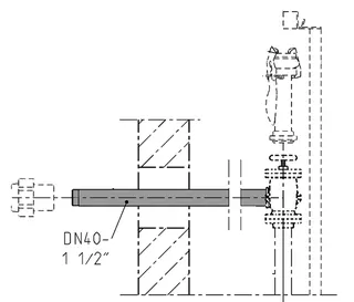 JUNG PENTAIR S-ZUBEHÖR WANDDURCHFÜHRUNG DN 40