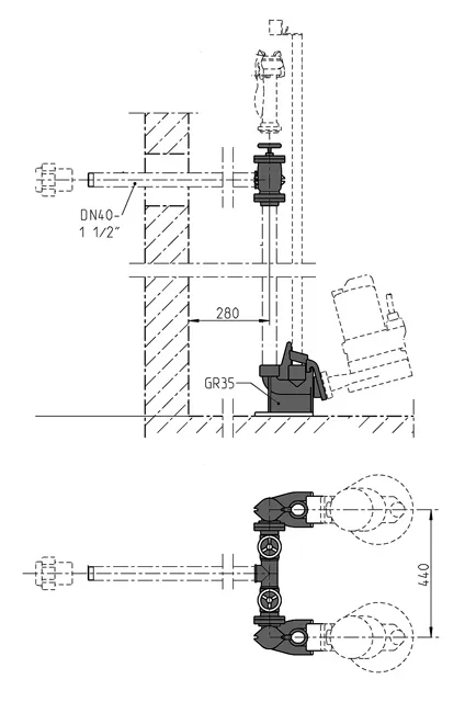 JUNG PENTAIR S-ZUBEHÖR ARMATUREN DN40-D MC