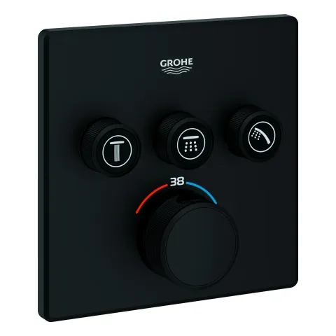Grohe Thermostat Grohtherm SmartControl, eckig FMS 3 ASV phantom black