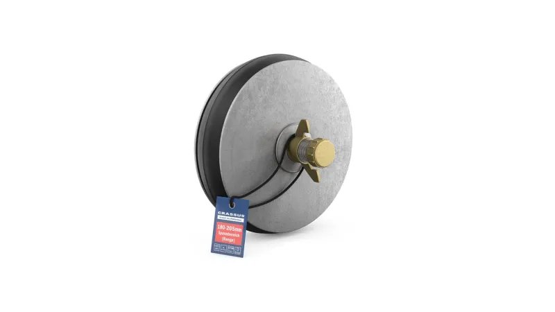 Crassus Schnellverschlussstopfen CSV 200 (180-205mm), bis 0,5 bar, Länge: 150mm, EPDM / Al