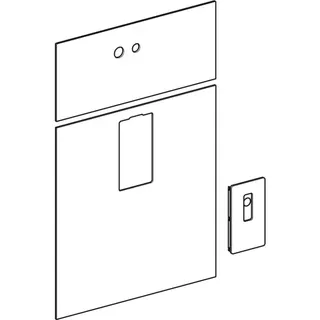Geberit Frontverkleidung zu Monolith Sanitär- modul für Waschtisch B 73cm 8li Glas sand