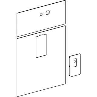 Geberit Frontverkleidung zu Monolith Sanitär- modul für Waschtisch B 73cm 10re Glas sand