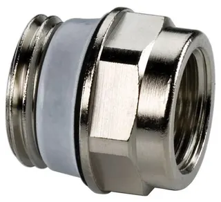 Simplex Heizkörper Reduzierstopfen EXCLUSIV, Messing vernickelt, selbstdichtend 3/4"x1/2""