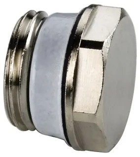 Simplex Heizkörper Blindstopfen EXCLUSIV, Messing vernickelt, selbstdichtend 1/2"