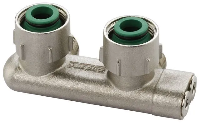 Flamco Heizkörper Umlenkstück, vernickelt, mit Konus Eck, E2/50, 3/4" Eurokonus