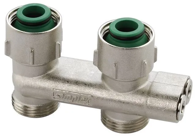 Flamco Heizkörper Umlenkstück, vernickelt, mit Konus, Durchgang, E2/50, 3/4" Eurokonus