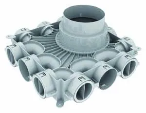 Vaillant Niedrigbau-Luftverteiler für Luftschlauch rund 75/62 mm