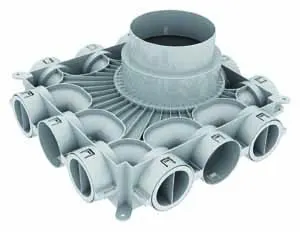 VA Niedrigbau-Luftverteiler für Luftschlauch rund 75/62 mm