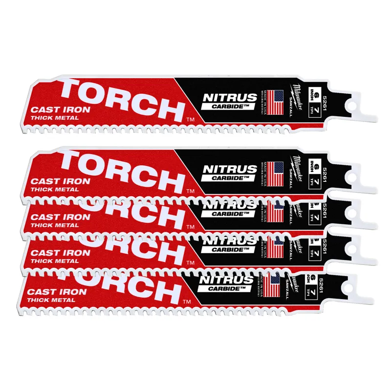Säbelsägeblatt 5er Pack 150 x 7 mm THE TORCH NITRUS HM-bestückt