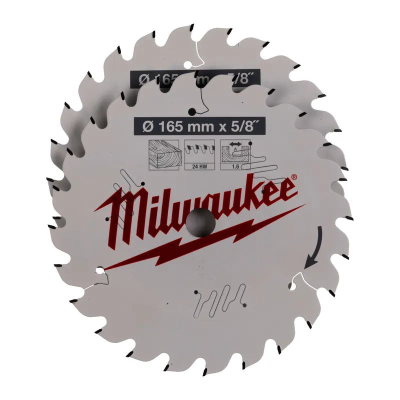 HM Kreissägeblatt Set 165/15,87 mm 2 Stück Z 24 WZ