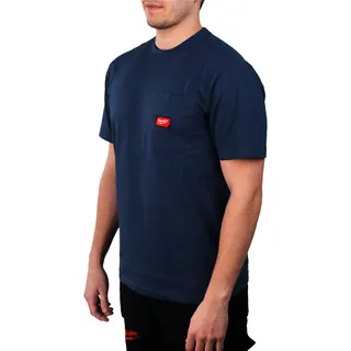 Arbeits T Shirt WTSSBLU S blau mit UV mit UV Schutz – Bild 2